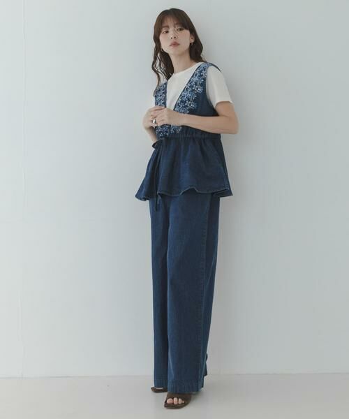 Sonny Label / サニーレーベル サロペット・オールインワン | クロス刺繍ペプラムサロペット | 詳細5