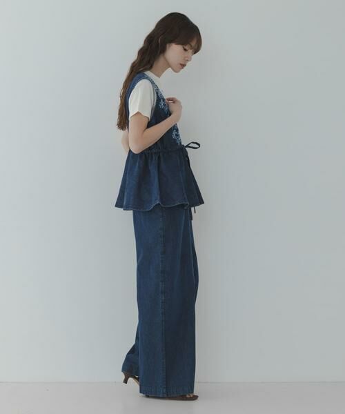 Sonny Label / サニーレーベル サロペット・オールインワン | クロス刺繍ペプラムサロペット | 詳細7