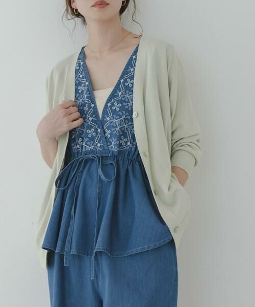 Sonny Label / サニーレーベル サロペット・オールインワン | クロス刺繍ペプラムサロペット | 詳細11