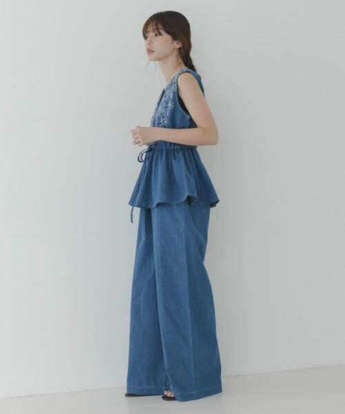 Sonny Label / サニーレーベル サロペット・オールインワン | クロス刺繍ペプラムサロペット | 詳細20