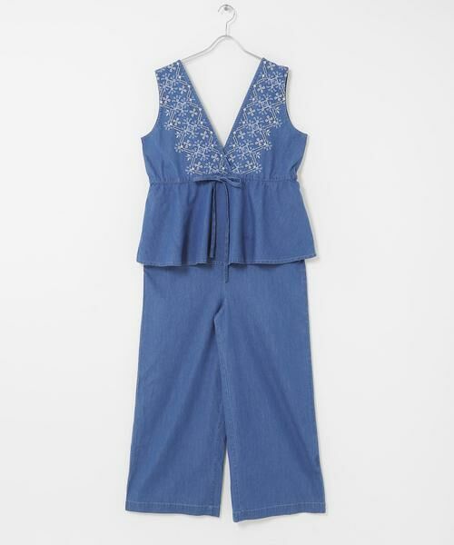 Sonny Label / サニーレーベル サロペット・オールインワン | クロス刺繍ペプラムサロペット | 詳細22