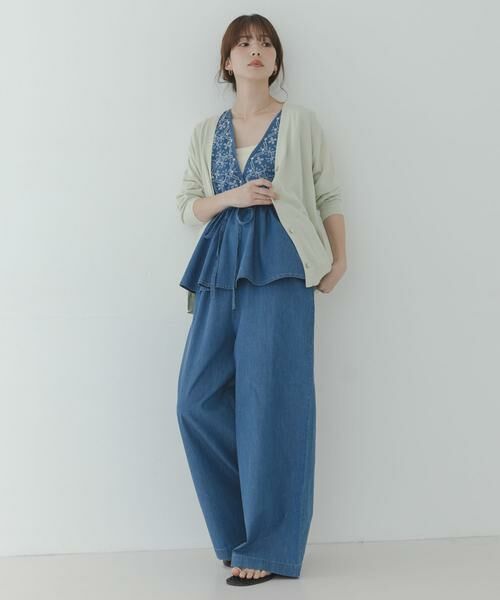 Sonny Label / サニーレーベル サロペット・オールインワン | クロス刺繍ペプラムサロペット | 詳細13