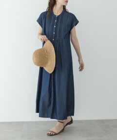 Sonny Label / サニーレーベル ワンピース | デニムピンタックヨークフレンチワンピース