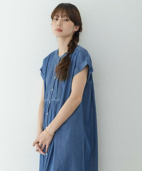 Sonny Label / サニーレーベル ワンピース | デニムピンタックヨークフレンチワンピース | 詳細15
