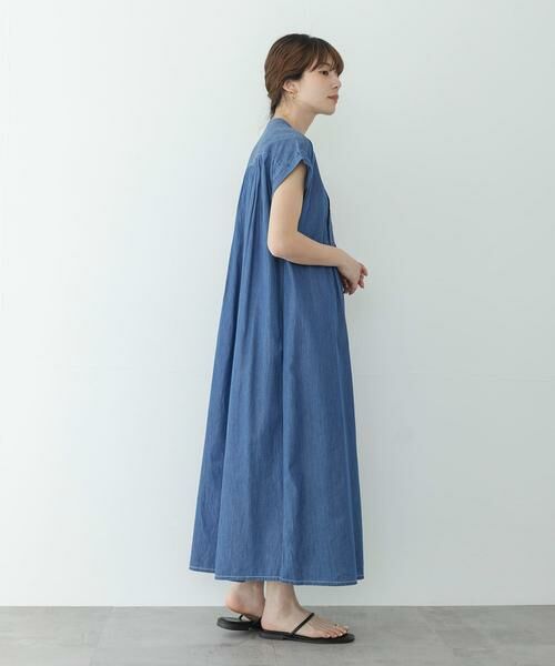 Sonny Label / サニーレーベル ワンピース | デニムピンタックヨークフレンチワンピース | 詳細17