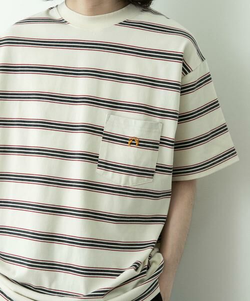 Sonny Label / サニーレーベル Tシャツ | HANG TEN　LA HOJJA BORDER T-SHIRTS（ホワイト系その他）