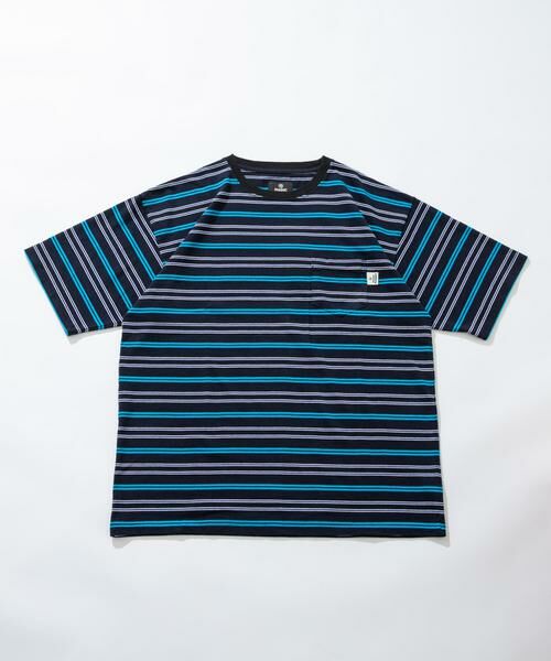 Sonny Label / サニーレーベル Tシャツ | MAGIC NUMBER　MULTI BORDER T-SHIRTS（ブラック）