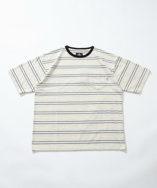 Sonny Label / サニーレーベル Tシャツ | MAGIC NUMBER　MULTI BORDER T-SHIRTS（オートミール）