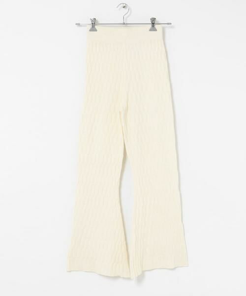 Sonny Label / サニーレーベル その他パンツ | GLASSY SEA　テキストヤードニットパンツ（オフホワイト）