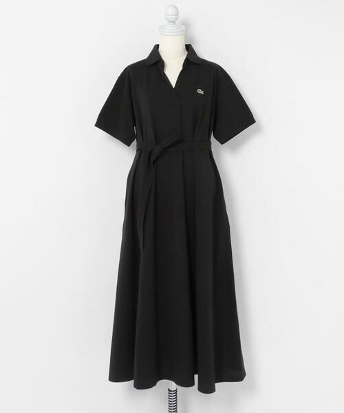 Sonny Label / サニーレーベル ワンピース | LACOSTE　スキッパーネックポロドレス（ブラック）