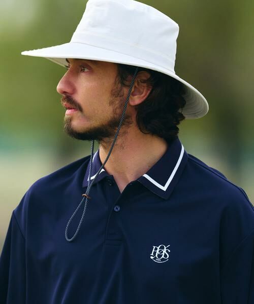 Sonny Label / サニーレーベル ポロシャツ | OOPS　吸水速乾ラインポロシャツ（ネイビー）