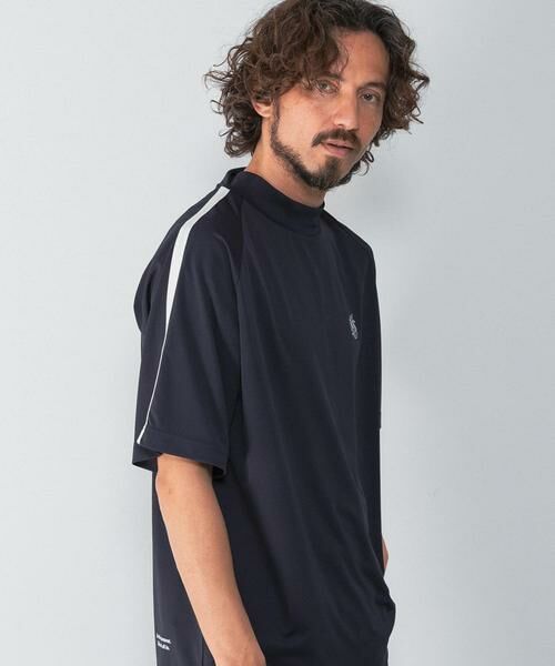 Sonny Label / サニーレーベル Tシャツ | OOPS　吸水速乾ラインモックネックTシャツ | 詳細1