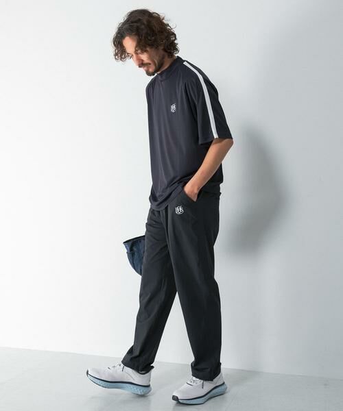 Sonny Label / サニーレーベル Tシャツ | OOPS　吸水速乾ラインモックネックTシャツ | 詳細5