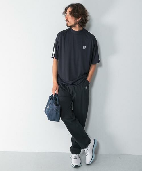 Sonny Label / サニーレーベル Tシャツ | OOPS　吸水速乾ラインモックネックTシャツ | 詳細9