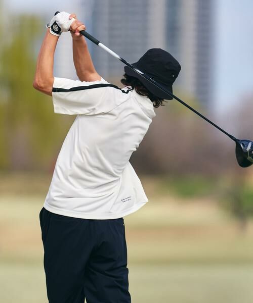 Sonny Label / サニーレーベル Tシャツ | OOPS　吸水速乾ラインモックネックTシャツ（オフホワイト）