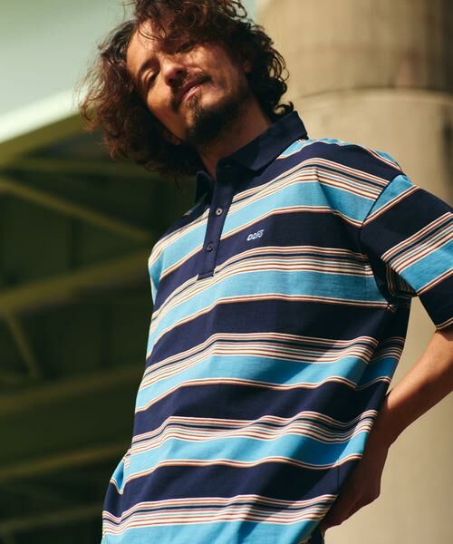 Sonny Label / サニーレーベル ポロシャツ | OOPS　接触冷感ボーダーポロシャツ | 詳細1