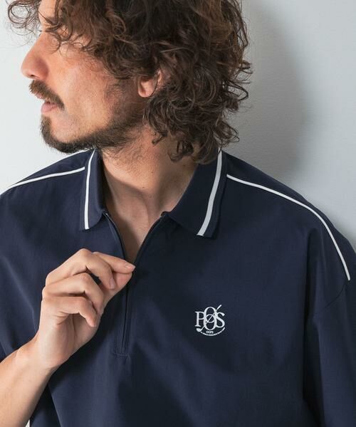 Sonny Label / サニーレーベル Tシャツ | OOPS　撥水襟付きTシャツ（ネイビー）