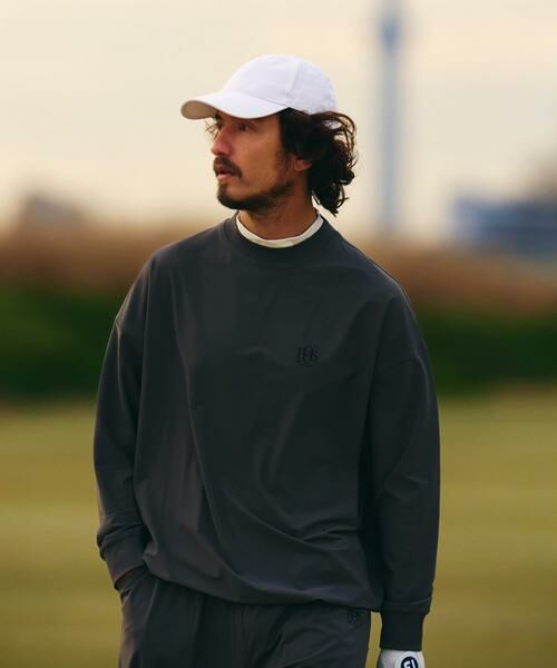 Sonny Label / サニーレーベル Tシャツ | OOPS　接触冷感ロングスリーブTシャツ（チャコールグレー）