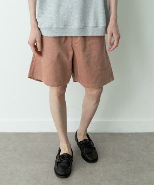 Sonny Label / サニーレーベル ショート・ハーフ・半端丈パンツ | コーデュロイイージーバギーショートパンツ（ピンク）