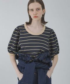 Sonny Label / サニーレーベル Tシャツ | マルチボーダーパフスリプルオーバー