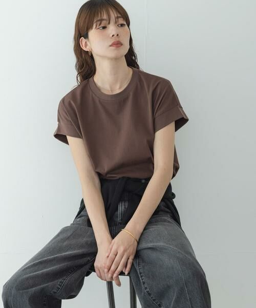 Sonny Label / サニーレーベル Tシャツ | UVカットクールタッチフレンチTシャツ（ブラウン）