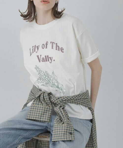 Sonny Label / サニーレーベル Tシャツ | LILY OF THE VALLEY T-SHIRTS（オフホワイト）