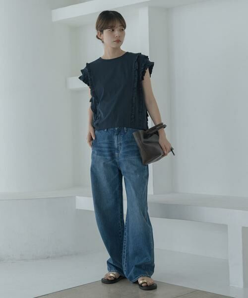 Sonny Label / サニーレーベル Tシャツ | ミニフリルフレンチTシャツ | 詳細6