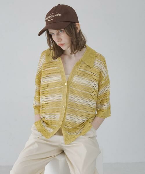 Sonny Label / サニーレーベル ニット・セーター | メッシュニットオーバーシャツ | 詳細1
