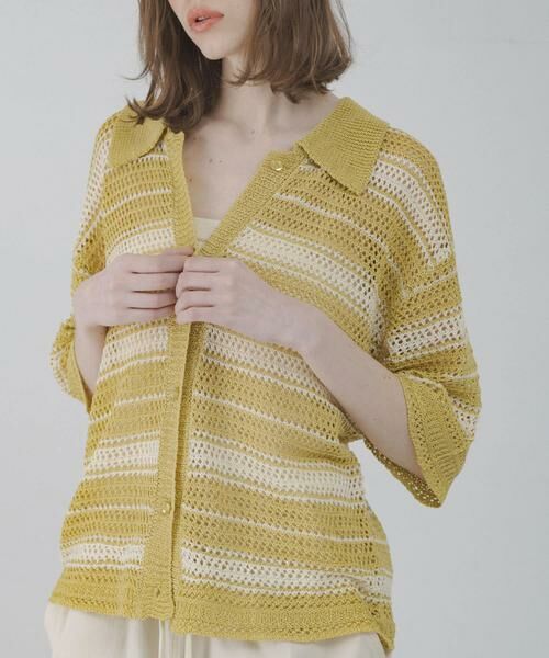 Sonny Label / サニーレーベル ニット・セーター | メッシュニットオーバーシャツ | 詳細2