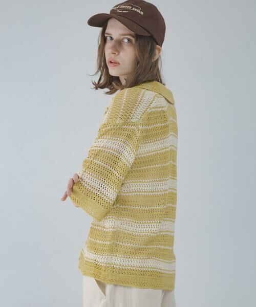 Sonny Label / サニーレーベル ニット・セーター | メッシュニットオーバーシャツ | 詳細4