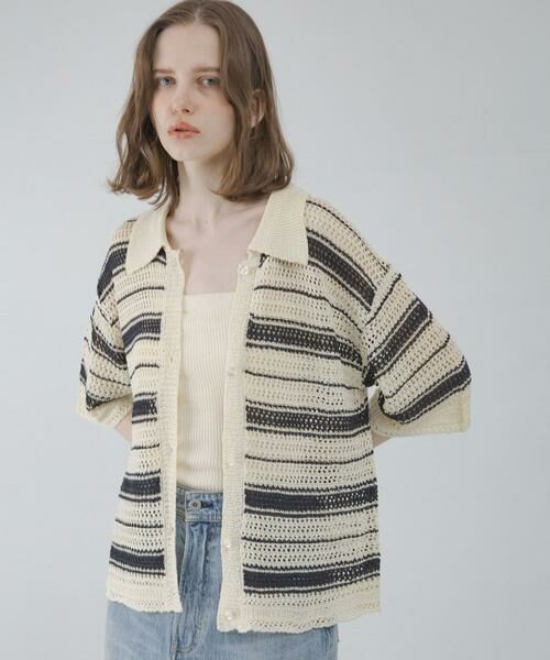 Sonny Label / サニーレーベル ニット・セーター | メッシュニットオーバーシャツ | 詳細23