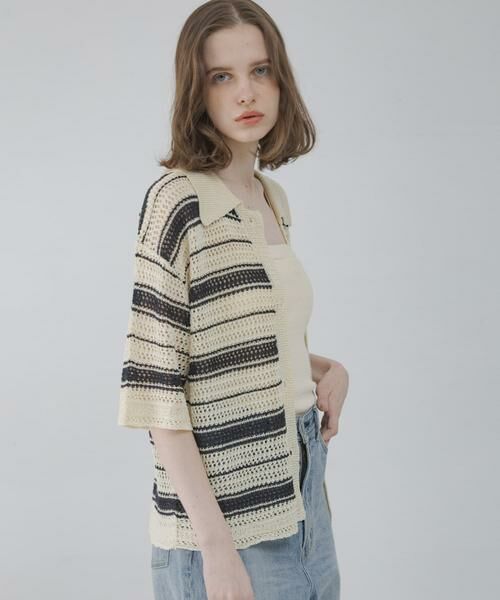 Sonny Label / サニーレーベル ニット・セーター | メッシュニットオーバーシャツ | 詳細24