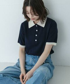 Sonny Label / サニーレーベル ニット・セーター | 配色襟ニットポロシャツ