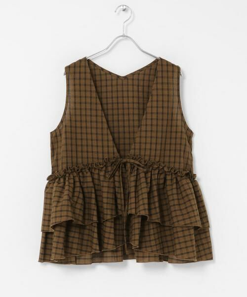 Sonny Label / サニーレーベル シャツ・ブラウス | サッカーチェックペプラムベストブラウス | 詳細8