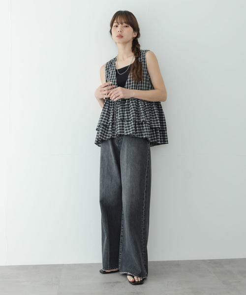 Sonny Label / サニーレーベル シャツ・ブラウス | サッカーチェックペプラムベストブラウス | 詳細15