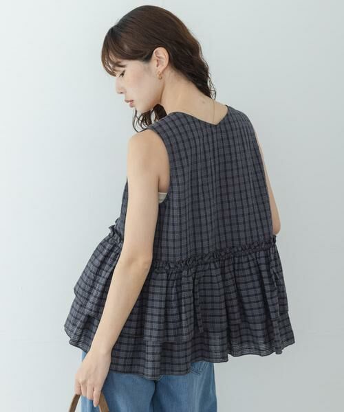 Sonny Label / サニーレーベル シャツ・ブラウス | サッカーチェックペプラムベストブラウス | 詳細25