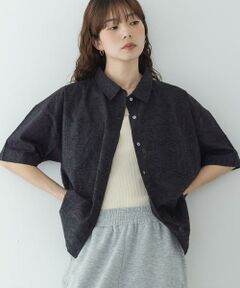 Sonny Label / サニーレーベル シャツ・ブラウス | ボタニカル柄コットンジャガードシャツ