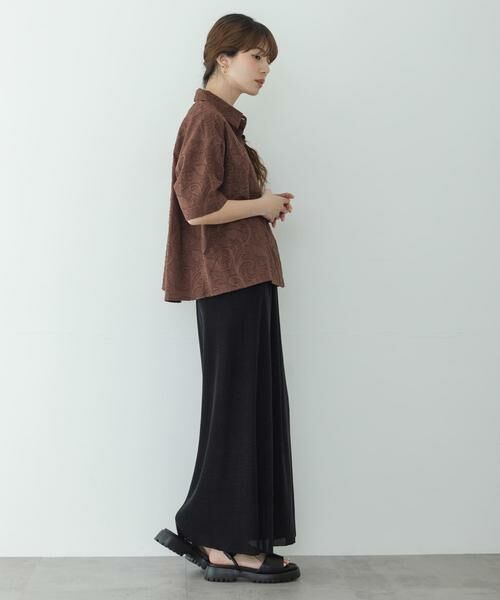 Sonny Label / サニーレーベル シャツ・ブラウス | ボタニカル柄コットンジャガードシャツ | 詳細6