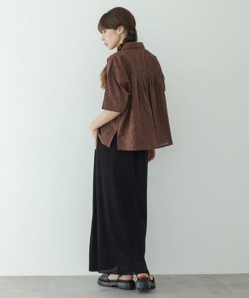 Sonny Label / サニーレーベル シャツ・ブラウス | ボタニカル柄コットンジャガードシャツ | 詳細7