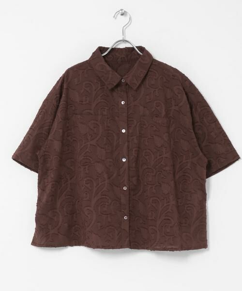 Sonny Label / サニーレーベル シャツ・ブラウス | ボタニカル柄コットンジャガードシャツ | 詳細8