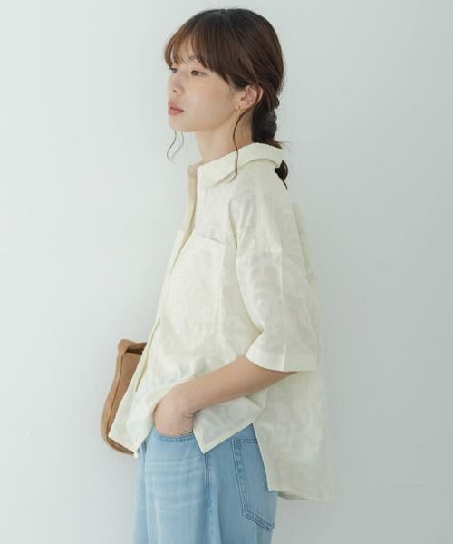 Sonny Label / サニーレーベル シャツ・ブラウス | ボタニカル柄コットンジャガードシャツ | 詳細16