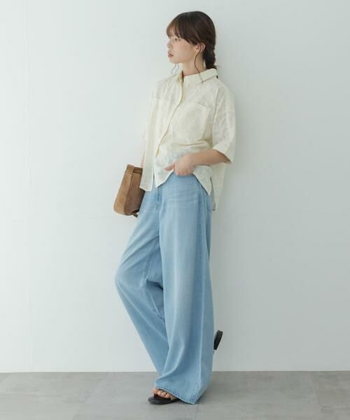 Sonny Label / サニーレーベル シャツ・ブラウス | ボタニカル柄コットンジャガードシャツ | 詳細18