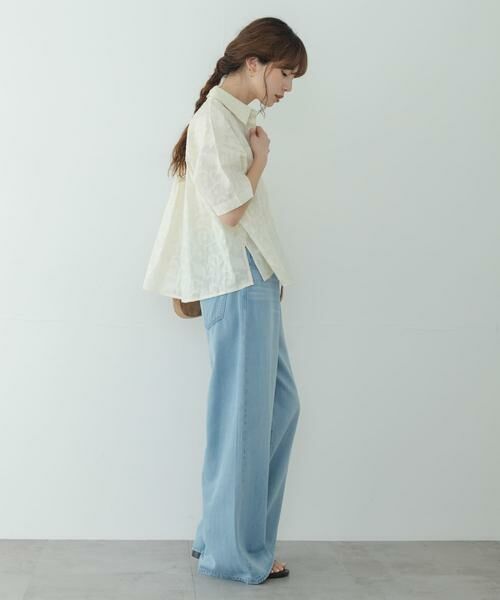 Sonny Label / サニーレーベル シャツ・ブラウス | ボタニカル柄コットンジャガードシャツ | 詳細19