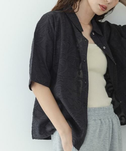 Sonny Label / サニーレーベル シャツ・ブラウス | ボタニカル柄コットンジャガードシャツ | 詳細22