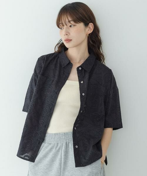 Sonny Label / サニーレーベル シャツ・ブラウス | ボタニカル柄コットンジャガードシャツ | 詳細23