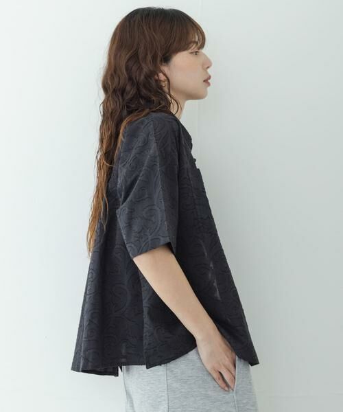 Sonny Label / サニーレーベル シャツ・ブラウス | ボタニカル柄コットンジャガードシャツ | 詳細24