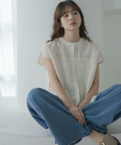 Sonny Label / サニーレーベル シャツ・ブラウス | バンドカラーコットンレースシャツ