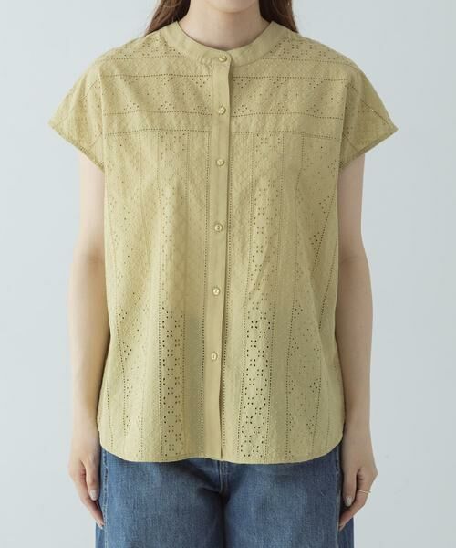 Sonny Label / サニーレーベル シャツ・ブラウス | バンドカラーコットンレースシャツ | 詳細8