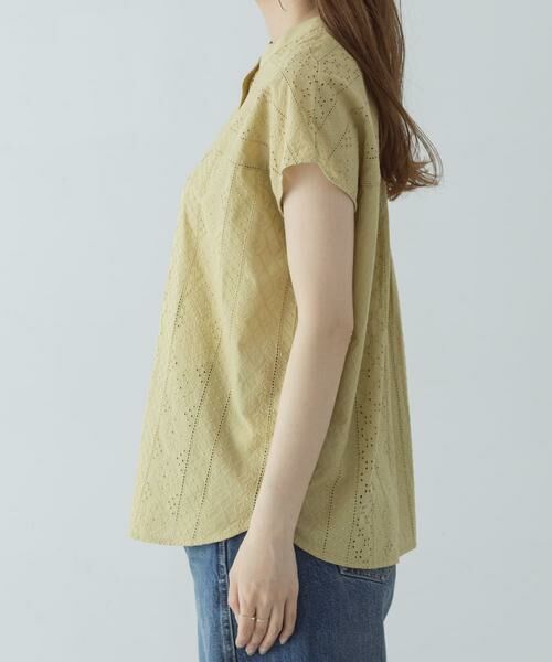 Sonny Label / サニーレーベル シャツ・ブラウス | バンドカラーコットンレースシャツ | 詳細9
