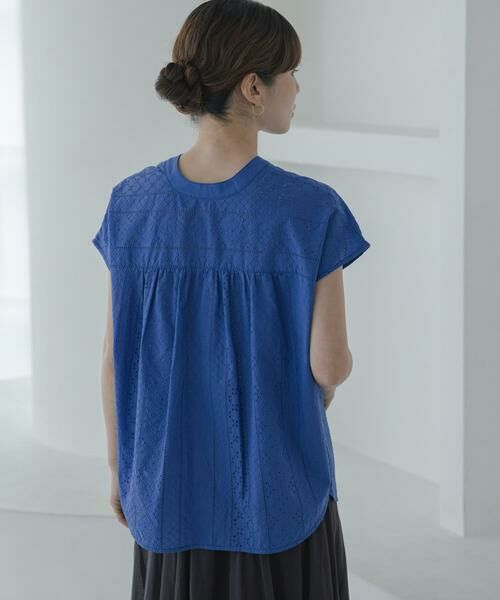 Sonny Label / サニーレーベル シャツ・ブラウス | バンドカラーコットンレースシャツ | 詳細15